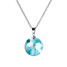 Load image into Gallery viewer, Blue Sky White Cloud Chain Necklace Resin Ball Moon Pendant Necklace Jewelry