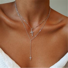 Load image into Gallery viewer, Bohemian Star Moon Cross Heart Pendant Necklace For Women Gold Multi Layer Long Necklaces 2019 Fashion Jewelry Christmas Gift