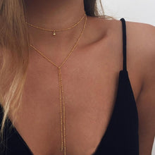 Load image into Gallery viewer, Women Gold Silver Chain Star Choker Necklace Collana Kolye Bijoux Collares Mujer gargantilha Collier Femme