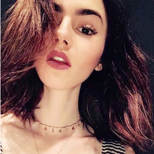 Load image into Gallery viewer, Women Gold Silver Chain Star Choker Necklace Collana Kolye Bijoux Collares Mujer gargantilha Collier Femme